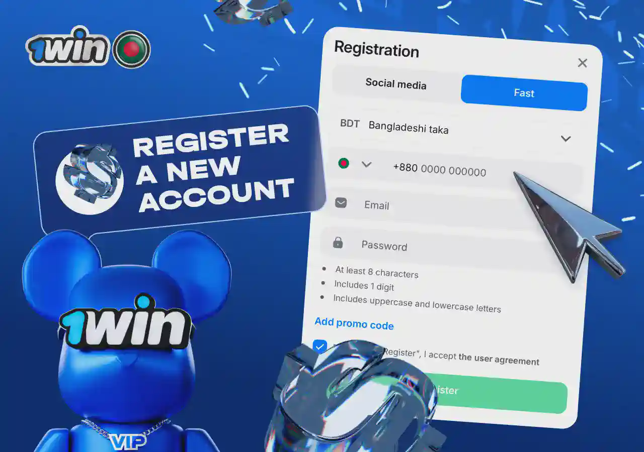 Step-by-step registration process for 1win casino in Bangladesh
