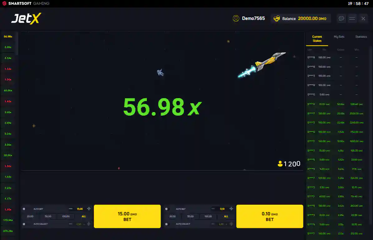 Play JetX crash game online in Bangladesh safely